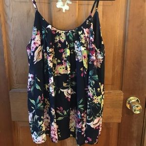 Doe&Rae Floral Tank, Lined, Adjustable Straps